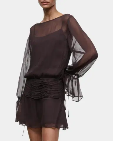 Staud Beatrix Plissé Mini Dress | Thumbnail 5 Staud Beatrix Plissé Mini Dress | Thumbnail 5