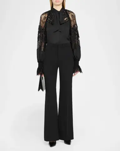 Ungaro Thea Lace-Inset Scarf Blouse | Thumbnail 2 Ungaro Thea Lace-Inset Scarf Blouse | Thumbnail 2