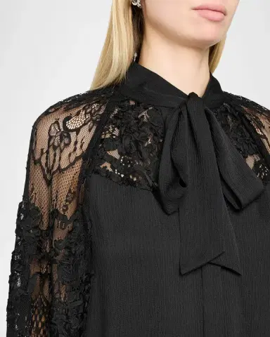 Ungaro Thea Lace-Inset Scarf Blouse | Thumbnail 7 Ungaro Thea Lace-Inset Scarf Blouse | Thumbnail 7