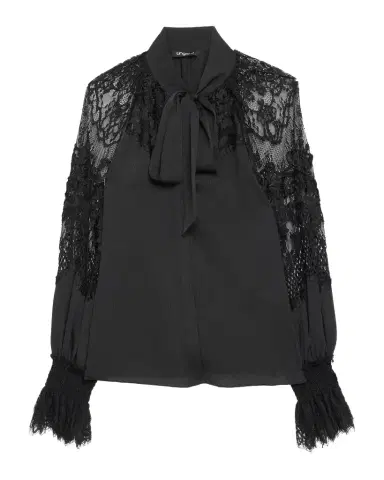 Ungaro Thea Lace-Inset Scarf Blouse | Thumbnail 1 Ungaro Thea Lace-Inset Scarf Blouse | Thumbnail 1