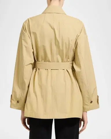 Theory Cropped Double-Breasted Trench Coat | Thumbnail 3 Theory Cropped Double-Breasted Trench Coat | Thumbnail 3
