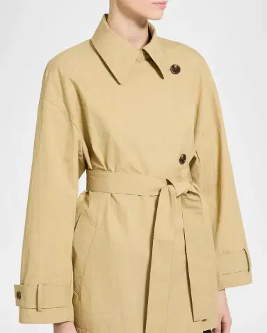 Theory Cropped Double-Breasted Trench Coat | Thumbnail 5 Theory Cropped Double-Breasted Trench Coat | Thumbnail 5