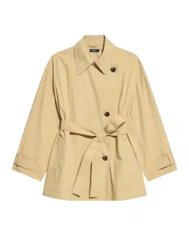 Theory Cropped Double-Breasted Trench Coat | Thumbnail 1 Theory Cropped Double-Breasted Trench Coat | Thumbnail 1