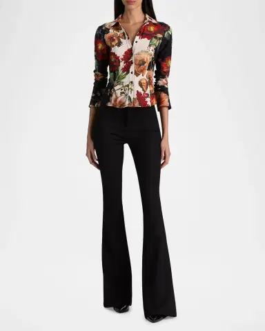 Alice + Olivia Freya Printed Top | Thumbnail 2 Alice + Olivia Freya Printed Top | Thumbnail 2