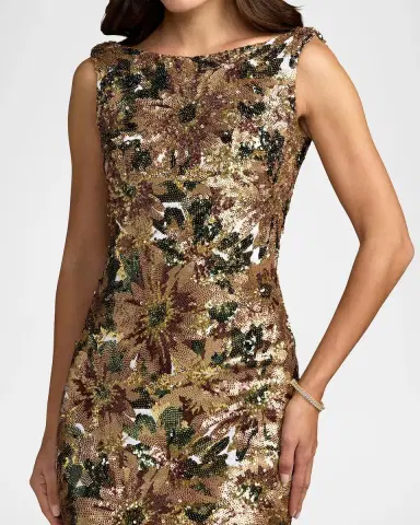 Mac Duggal Sequin Cowl Back Gown | Thumbnail 4 Mac Duggal Sequin Cowl Back Gown | Thumbnail 4