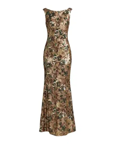 Mac Duggal Sequin Cowl Back Gown | Thumbnail 1 Mac Duggal Sequin Cowl Back Gown | Thumbnail 1