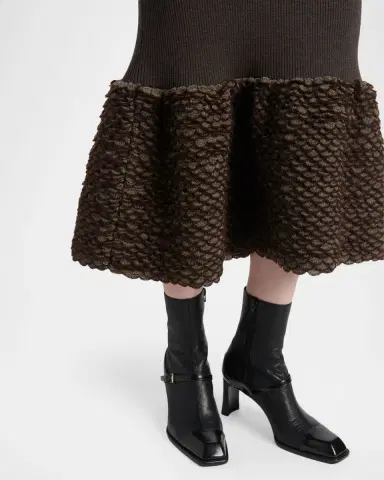 McQueen Rib-Knit Wool Midi Dress | Thumbnail 5 McQueen Rib-Knit Wool Midi Dress | Thumbnail 5