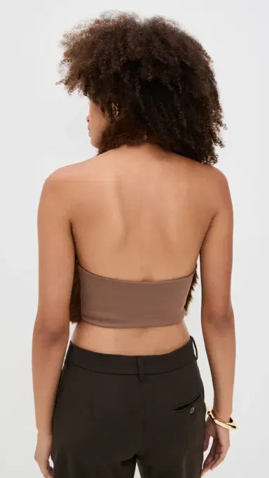 Bardot Julietta Faux Fur Top Chocolate | Thumbnail 3 Bardot Julietta Faux Fur Top Chocolate | Thumbnail 3