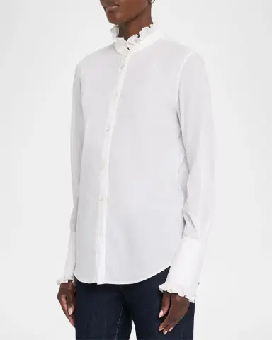 Nili Lotan Elio Cotton Shirt | Thumbnail 4 Nili Lotan Elio Cotton Shirt | Thumbnail 4