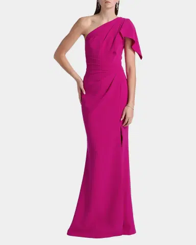 Rickie Freeman for Teri Jon One-Shoulder Sheath Gown | Thumbnail 2 Rickie Freeman for Teri Jon One-Shoulder Sheath Gown | Thumbnail 2