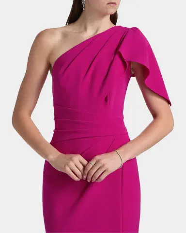 Rickie Freeman for Teri Jon One-Shoulder Sheath Gown | Thumbnail 5 Rickie Freeman for Teri Jon One-Shoulder Sheath Gown | Thumbnail 5