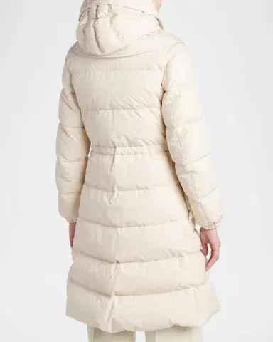 Moncler Pic Hooded Long Down Jacket | Thumbnail 3 Moncler Pic Hooded Long Down Jacket | Thumbnail 3