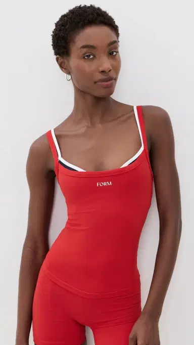 FORM ayered Cami Cherry/Navy/White | Thumbnail 2 FORM ayered Cami Cherry/Navy/White | Thumbnail 2