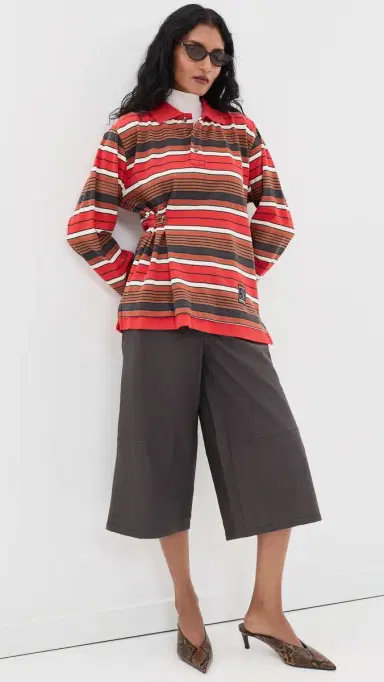 Staud Hunter Leather Culottes Earth | Thumbnail 6 Staud Hunter Leather Culottes Earth | Thumbnail 6