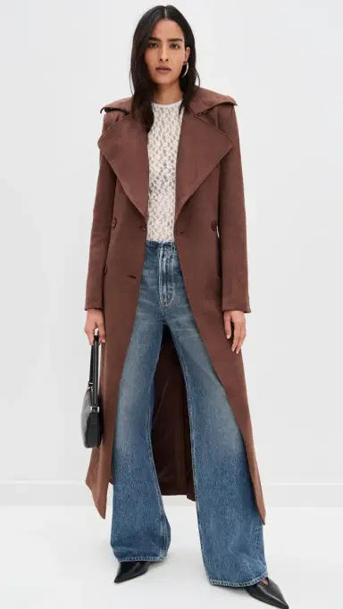 Bardot Kira Faux Suede Trench Coat Chocolate | Thumbnail 5 Bardot Kira Faux Suede Trench Coat Chocolate | Thumbnail 5