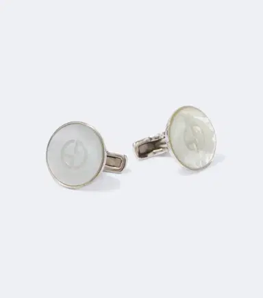 Giorgio Armani Silver and mother-of-pearl cufflinks | Thumbnail 2 Giorgio Armani Silver and mother-of-pearl cufflinks | Thumbnail 2