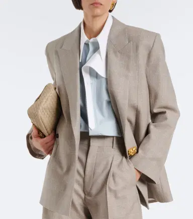 Bottega Veneta Nodo Quadro checked wool blazer | Thumbnail 2 Bottega Veneta Nodo Quadro checked wool blazer | Thumbnail 2