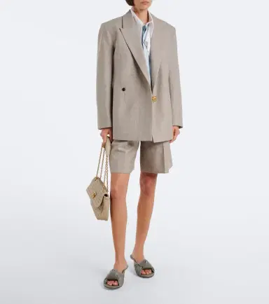 Bottega Veneta Nodo Quadro checked wool blazer | Thumbnail 4 Bottega Veneta Nodo Quadro checked wool blazer | Thumbnail 4
