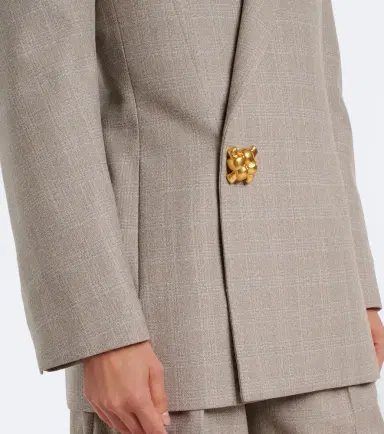 Bottega Veneta Nodo Quadro checked wool blazer | Thumbnail 7 Bottega Veneta Nodo Quadro checked wool blazer | Thumbnail 7