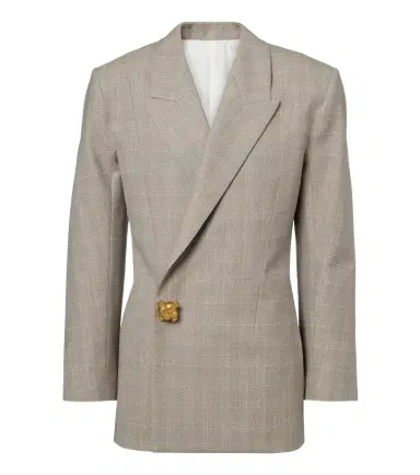 Bottega Veneta Nodo Quadro checked wool blazer | Thumbnail 1 Bottega Veneta Nodo Quadro checked wool blazer | Thumbnail 1