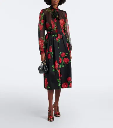 Dolce & Gabbana Floral sheer silk chiffon blouse | Thumbnail 2 Dolce & Gabbana Floral sheer silk chiffon blouse | Thumbnail 2