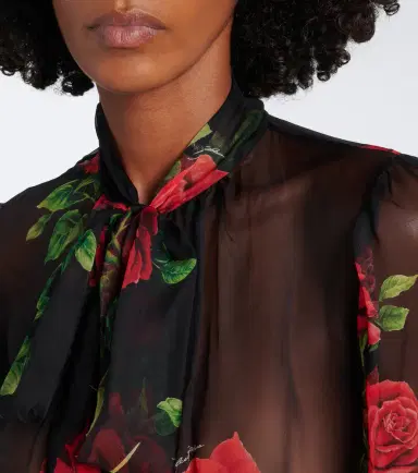 Dolce & Gabbana Floral sheer silk chiffon blouse | Thumbnail 5 Dolce & Gabbana Floral sheer silk chiffon blouse | Thumbnail 5