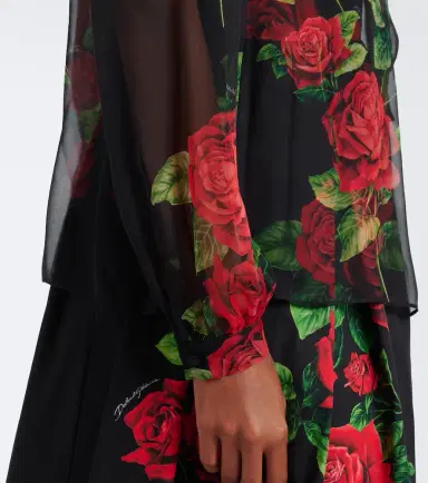 Dolce & Gabbana Floral sheer silk chiffon blouse | Thumbnail 6 Dolce & Gabbana Floral sheer silk chiffon blouse | Thumbnail 6