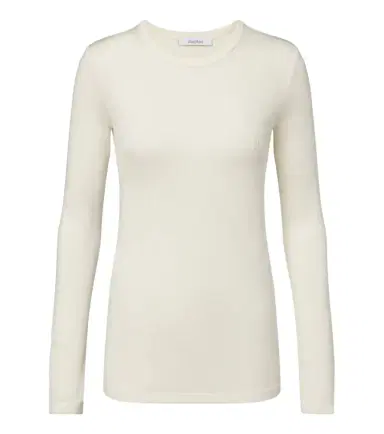 Max Mara Virgin wool jersey top | Thumbnail 1 Max Mara Virgin wool jersey top | Thumbnail 1