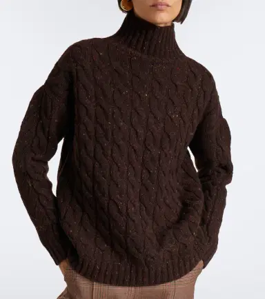 Max Mara Cable-knit wool and cashmere-blend sweater | Thumbnail 2 Max Mara Cable-knit wool and cashmere-blend sweater | Thumbnail 2