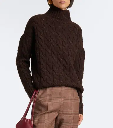 Max Mara Cable-knit wool and cashmere-blend sweater | Thumbnail 4 Max Mara Cable-knit wool and cashmere-blend sweater | Thumbnail 4