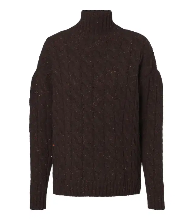 Cable-knit wool and cashmere-blend sweater Cable-knit wool and cashmere-blend sweater