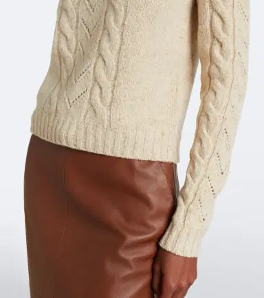 Max Mara Cable-knit wool and cashmere-blend sweater | Thumbnail 3 Max Mara Cable-knit wool and cashmere-blend sweater | Thumbnail 3