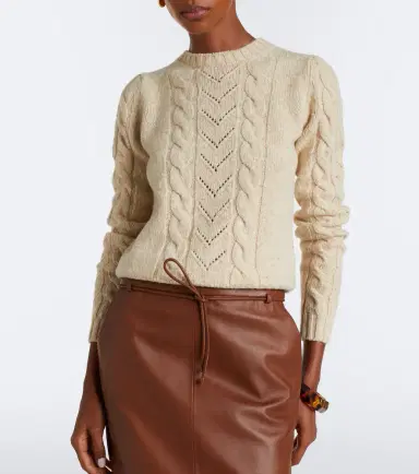 Max Mara Cable-knit wool and cashmere-blend sweater | Thumbnail 5 Max Mara Cable-knit wool and cashmere-blend sweater | Thumbnail 5