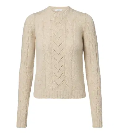 Max Mara Cable-knit wool and cashmere-blend sweater | Thumbnail 1 Max Mara Cable-knit wool and cashmere-blend sweater | Thumbnail 1