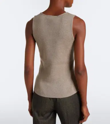 Max Mara Wool and cashmere-paneled suede top | Thumbnail 2 Max Mara Wool and cashmere-paneled suede top | Thumbnail 2