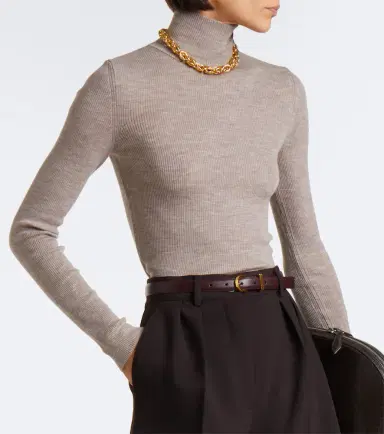 Max Mara Ribbed-knit virgin wool sweater | Thumbnail 4 Max Mara Ribbed-knit virgin wool sweater | Thumbnail 4