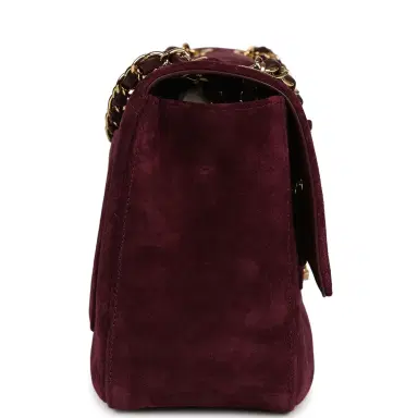 Chanel Chanel Maxi "Souplissimo" Small Flap Bag Burgundy Suede Gold Hardware | Thumbnail 3 Chanel Chanel Maxi "Souplissimo" Small Flap Bag Burgundy Suede Gold Hardware | Thumbnail 3