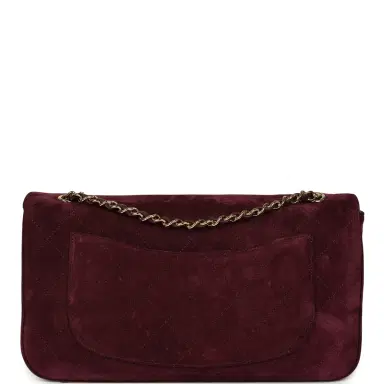 Chanel Chanel Maxi "Souplissimo" Small Flap Bag Burgundy Suede Gold Hardware | Thumbnail 4 Chanel Chanel Maxi "Souplissimo" Small Flap Bag Burgundy Suede Gold Hardware | Thumbnail 4