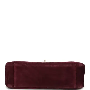 Chanel Chanel Maxi "Souplissimo" Small Flap Bag Burgundy Suede Gold Hardware | Thumbnail 6 Chanel Chanel Maxi "Souplissimo" Small Flap Bag Burgundy Suede Gold Hardware | Thumbnail 6