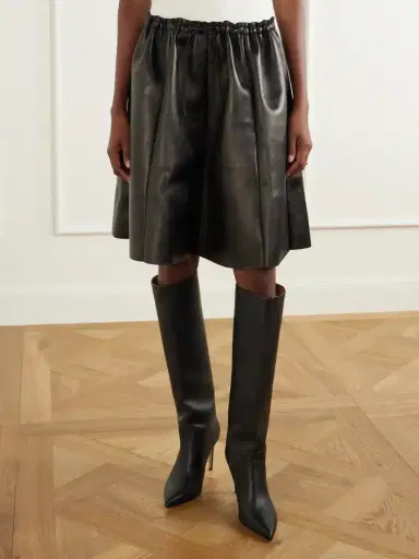 STOULS Naomi Paneled Leather Midi Skirt | Thumbnail 3 STOULS Naomi Paneled Leather Midi Skirt | Thumbnail 3
