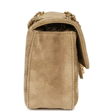 Chanel Chanel Mini "Souplissimo" Flap Bag Beige Suede Gold Hardware | Thumbnail 3 Chanel Chanel Mini "Souplissimo" Flap Bag Beige Suede Gold Hardware | Thumbnail 3