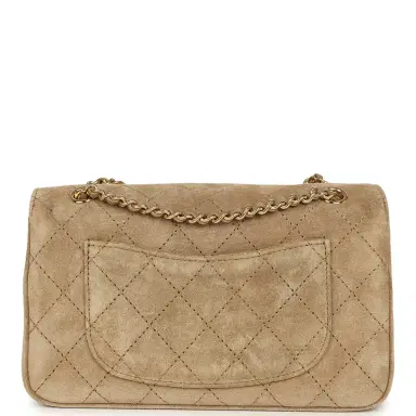 Chanel Chanel Mini "Souplissimo" Flap Bag Beige Suede Gold Hardware | Thumbnail 4 Chanel Chanel Mini "Souplissimo" Flap Bag Beige Suede Gold Hardware | Thumbnail 4