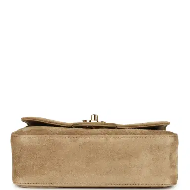 Chanel Chanel Mini "Souplissimo" Flap Bag Beige Suede Gold Hardware | Thumbnail 6 Chanel Chanel Mini "Souplissimo" Flap Bag Beige Suede Gold Hardware | Thumbnail 6