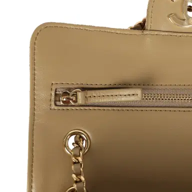 Chanel Chanel Mini "Souplissimo" Flap Bag Beige Suede Gold Hardware | Thumbnail 8 Chanel Chanel Mini "Souplissimo" Flap Bag Beige Suede Gold Hardware | Thumbnail 8