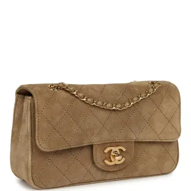 Chanel Chanel Mini "Souplissimo" Flap Bag Beige Suede Gold Hardware | Thumbnail 2 Chanel Chanel Mini "Souplissimo" Flap Bag Beige Suede Gold Hardware | Thumbnail 2