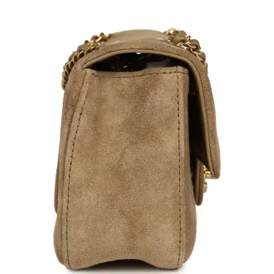 Chanel Chanel Mini "Souplissimo" Flap Bag Beige Suede Gold Hardware | Thumbnail 3 Chanel Chanel Mini "Souplissimo" Flap Bag Beige Suede Gold Hardware | Thumbnail 3