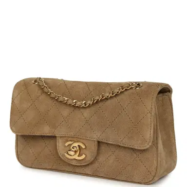 Chanel Chanel Mini "Souplissimo" Flap Bag Beige Suede Gold Hardware | Thumbnail 5 Chanel Chanel Mini "Souplissimo" Flap Bag Beige Suede Gold Hardware | Thumbnail 5