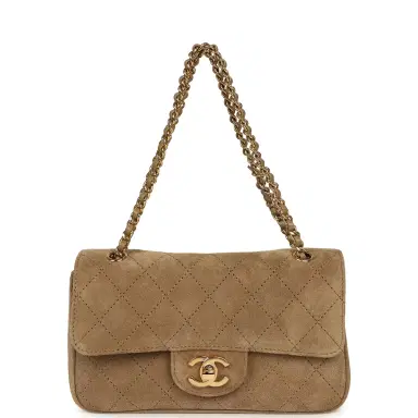 Chanel Chanel Mini "Souplissimo" Flap Bag Beige Suede Gold Hardware | Thumbnail 7 Chanel Chanel Mini "Souplissimo" Flap Bag Beige Suede Gold Hardware | Thumbnail 7