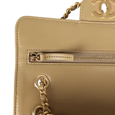 Chanel Chanel Mini "Souplissimo" Flap Bag Beige Suede Gold Hardware | Thumbnail 8 Chanel Chanel Mini "Souplissimo" Flap Bag Beige Suede Gold Hardware | Thumbnail 8