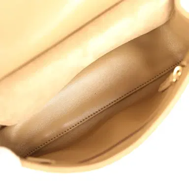 Chanel Chanel Mini "Souplissimo" Flap Bag Beige Suede Gold Hardware | Thumbnail 9 Chanel Chanel Mini "Souplissimo" Flap Bag Beige Suede Gold Hardware | Thumbnail 9
